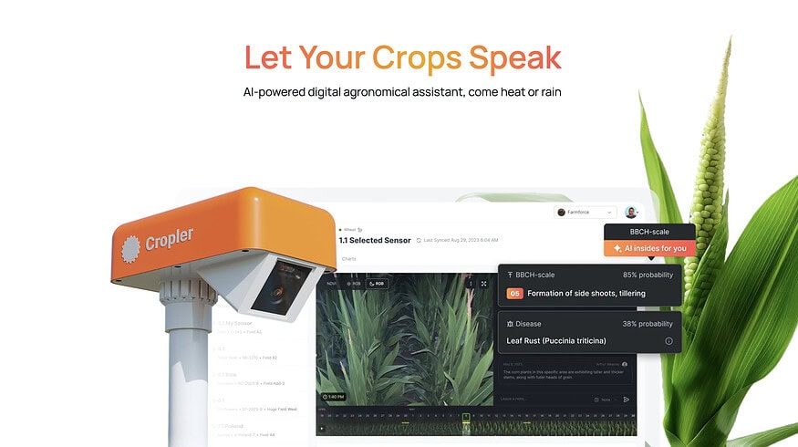 Cropler provides farmers with a 24/7 AI-powered digital agronomist